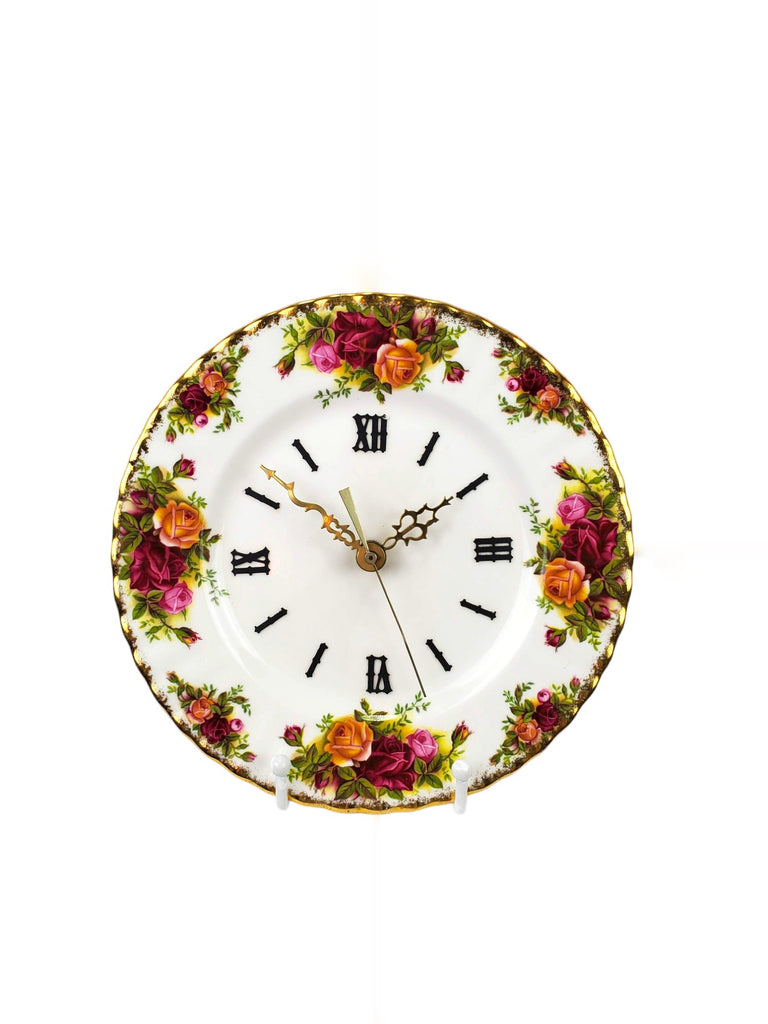 Vintage Royal Albert Old Country Roses 8" Wall Clock (25% OFF SALE)