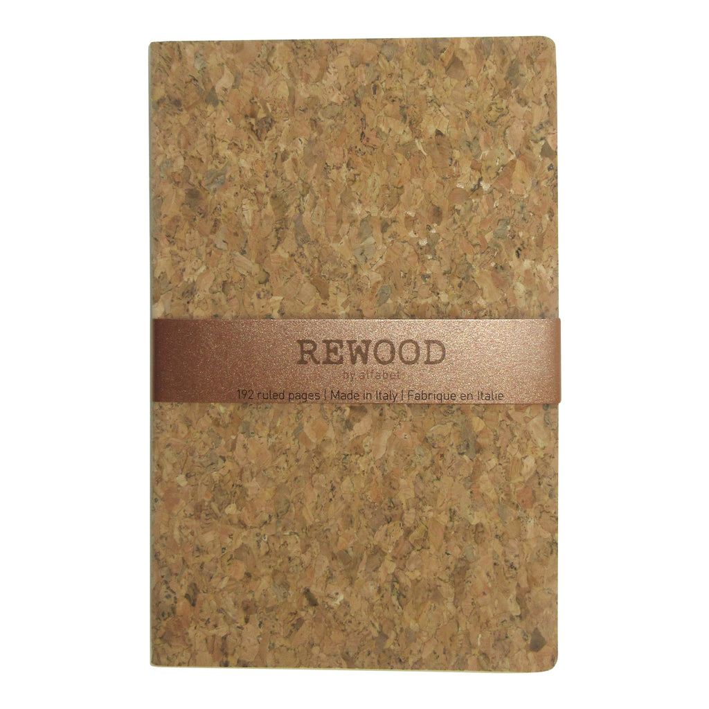 REWOOD by alfabet Notebooks with Cork Cover (choose from 2 colors)