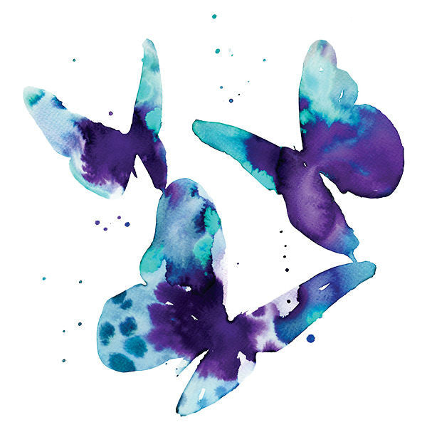 Tattly Temporary Tattoos - Aqua Butterflies (set of 2)