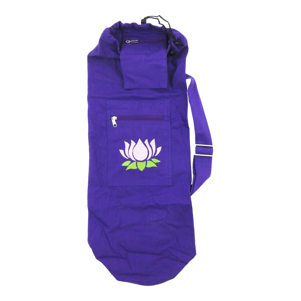 Organic Cotton Yoga Mat Bag - Lotus