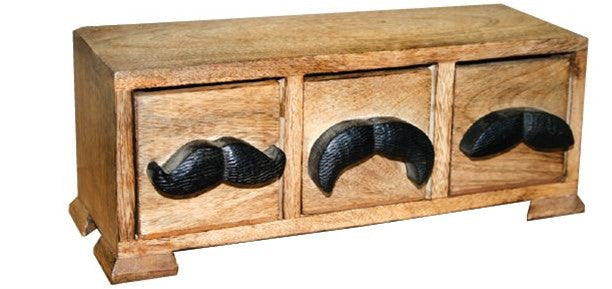 Mr. Mustache Box - 3 Drawer