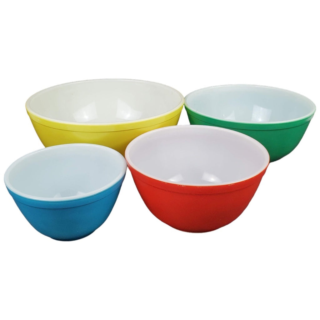 Vintage Pyrex Primary Colors Nesting Bowls (Set of 4) Gift Basket