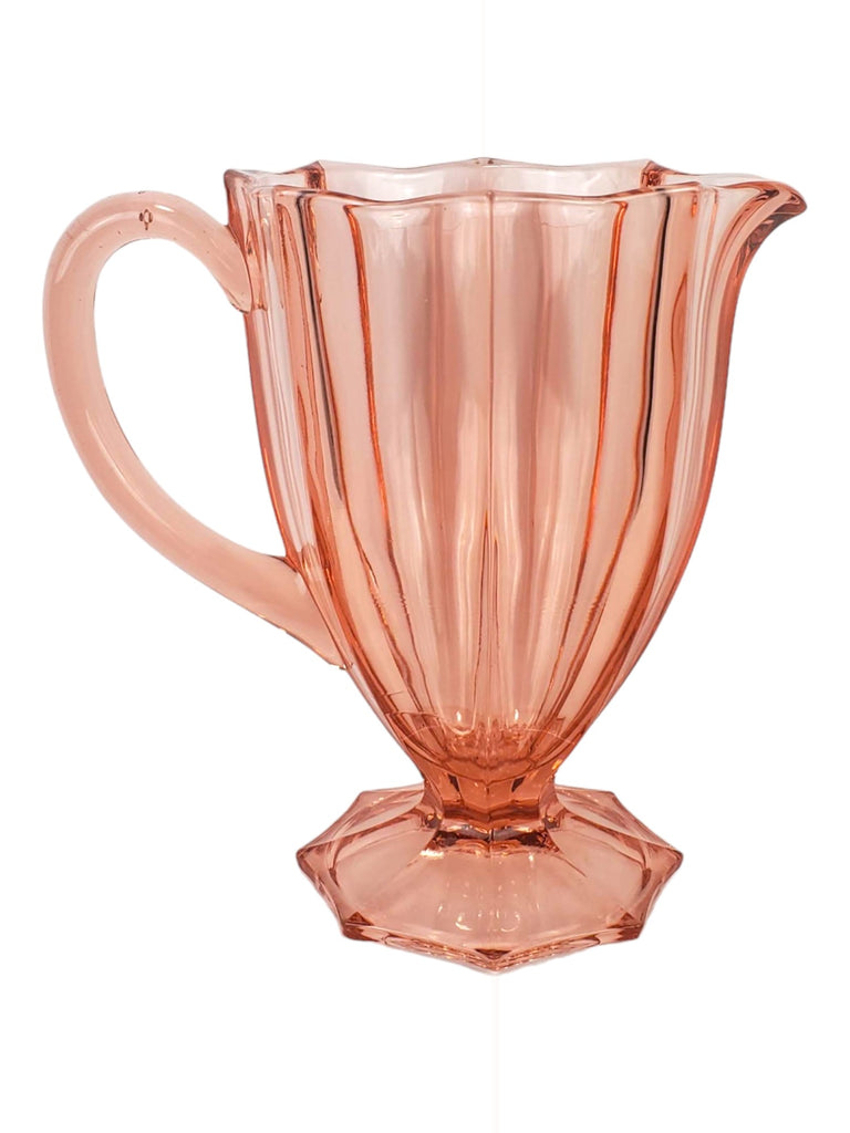 Vintage Pink Depression Glass Pitcher