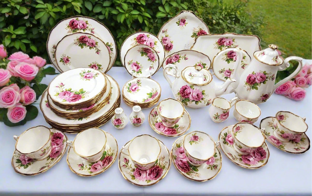 Vintage Royal Albert American Beauty Dinnerware Set - 48 Pieces - SOLD