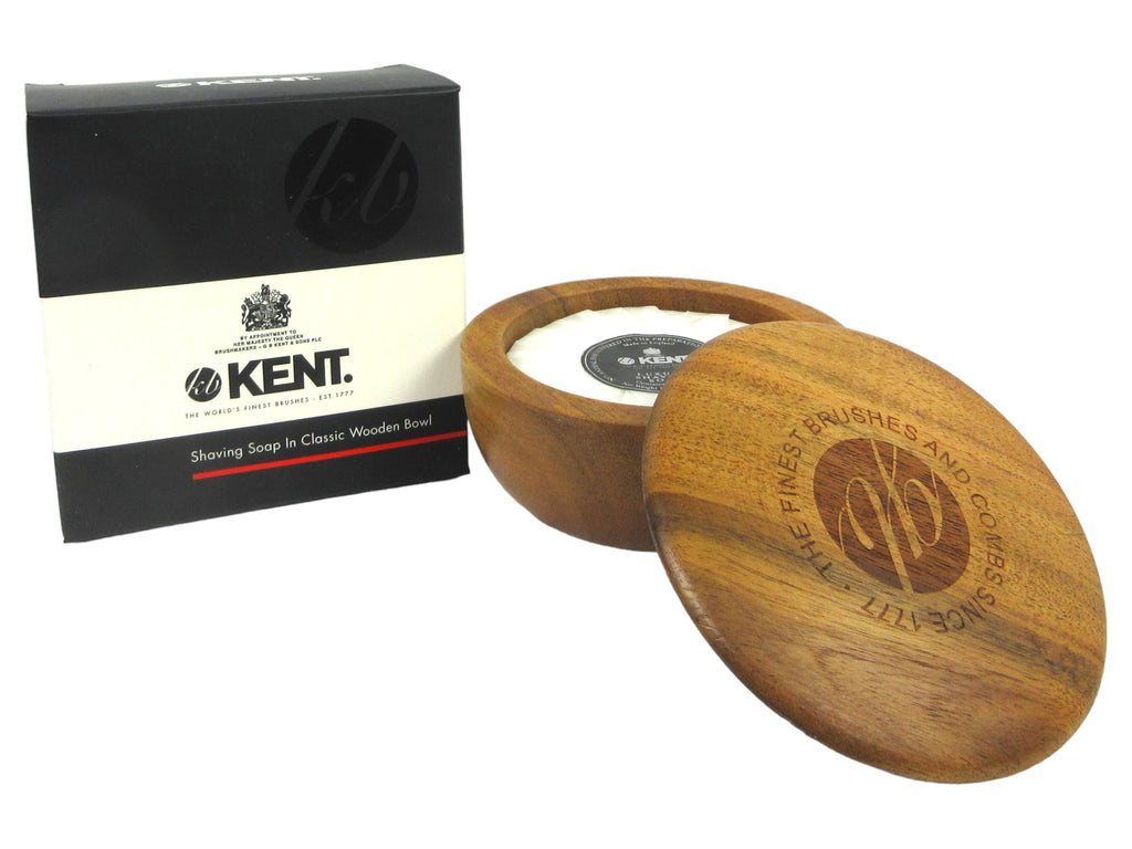 Kent Shaving Soap In Dark Beechwood Shaving Bowl