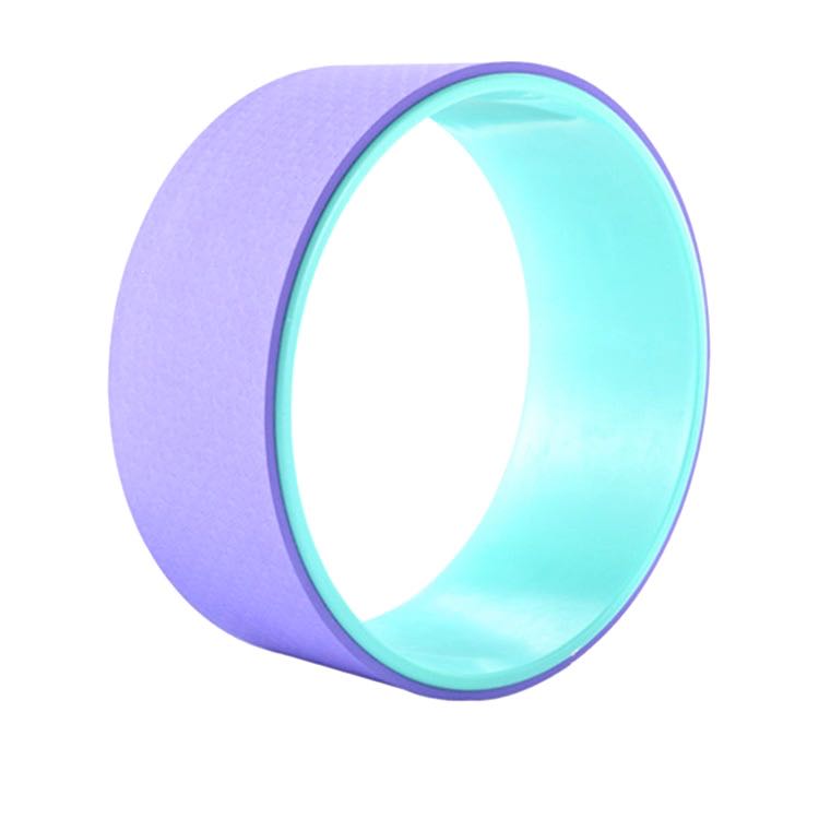 Eco-Friendly TPE/PC Yoga Wheel - Lavender Purple/Sky Blue