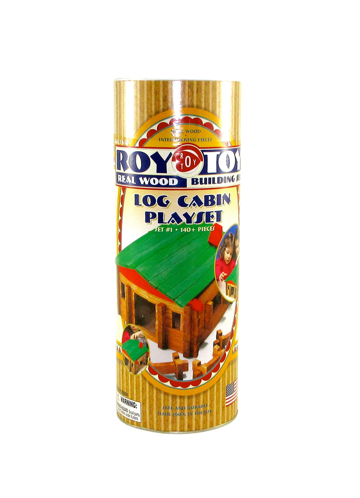 Roy Toy Log Cabin Playset #1 - Log Cabin 140+ Pieces