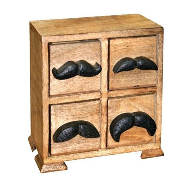 Mr. Mustache Box - 4 Drawer