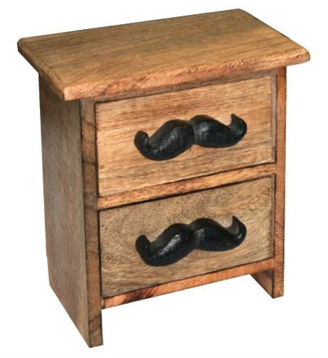 Mr. Mustache Box - 2 Drawer